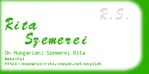 rita szemerei business card